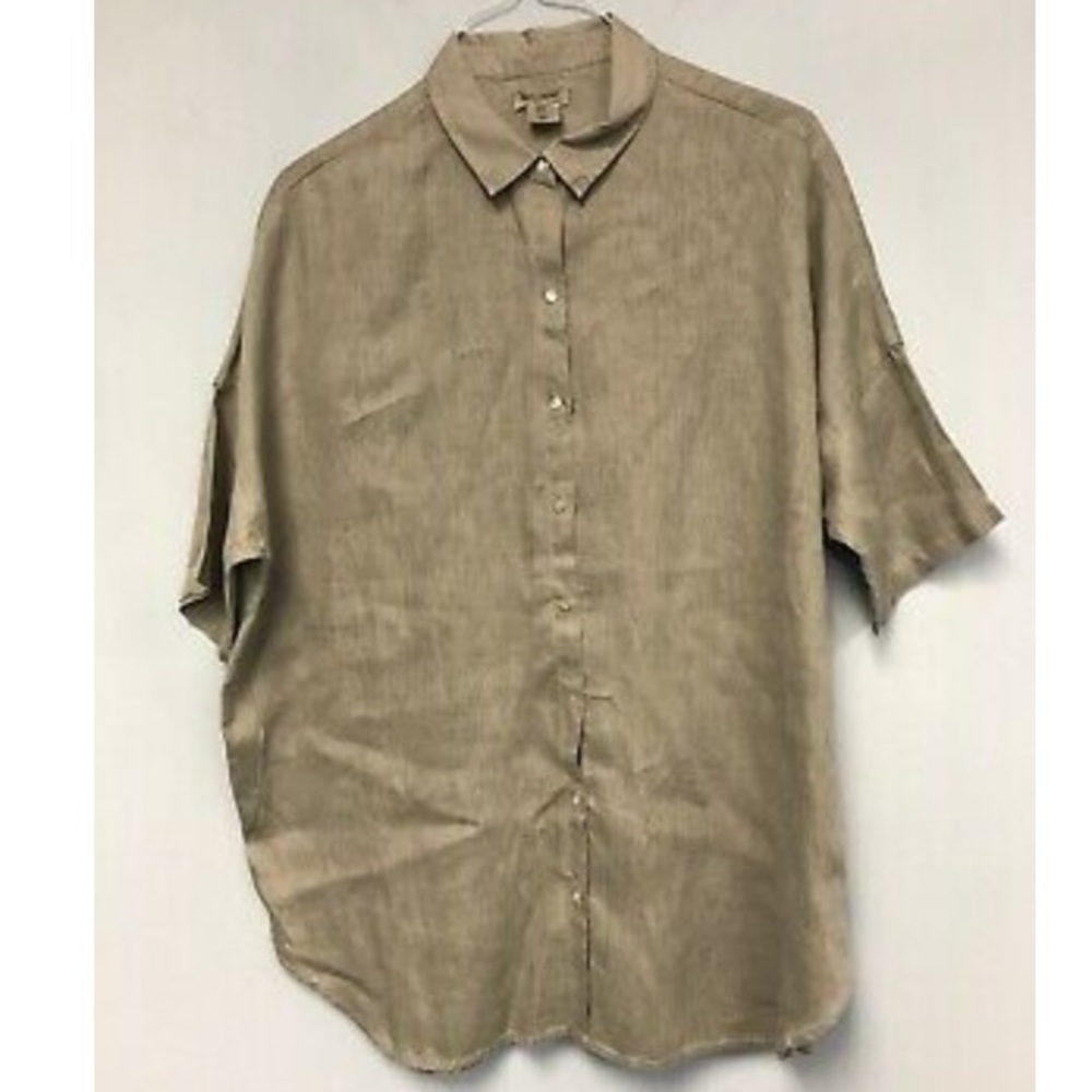 Oversized dolman Artisan NY linen tunic